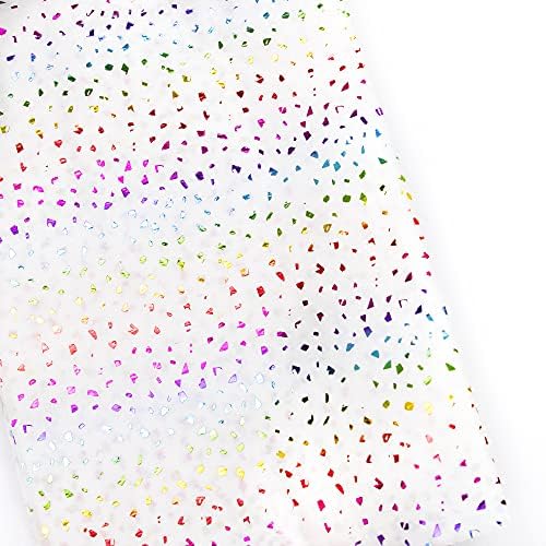 MR FIVE 50 Sheets Large Size Rainbow Glitter Tissue Paper Bulk,20" x 28",Rainbow Sparkle Tissue Paper for Gift Bags,Graduation,Weddings,Birthday,Holiday Party by MRFIVE