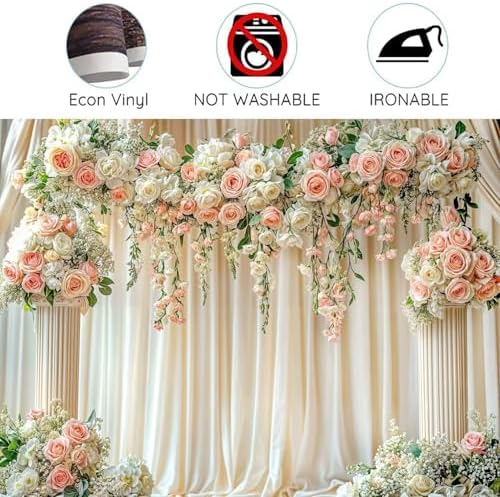 20X10FT Luxurious Castle Palace Wedding Photography Backdrop Pink Rose Floral Bridal Backdrop Anniversary Ceremony Background Girl Party Decorations Baby Shower Banner Mother's Day Photo Booth Props - Image 6