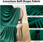 10x12 ft Forest Green Backdrop Curtains for Weddings, Birthdays and Photos - Image 4