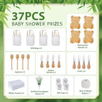Baby Shower Prizes for Game Winners Bear Shaped Cheese Board Gift with Spoons Butter Spreaders Gift Bags Kitchen Towels Bridal Shower Party Favors for Guests (Bear Shaped, 4 Sets) - Image 3