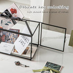 12.6" x 6" x 9" Wedding Glass Card Box with Slot and Lock for Wishing Well, Keepsake, Envelope - Birthday Party Reception Decor, Black (Glass Box Only) Slot Length 7.3 Inches - Image 5