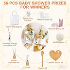 Baby Shower Prizes for Game Winners,6‑Set Bamboo Cheese Board Favors Gifts - Image 2