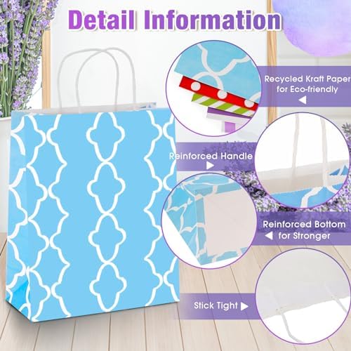 Kosiz 36 Pcs Assorted Sizes Gift Bags with Handles, Kraft Paper Bulk - Image 3