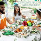 Potchen 452 Pcs Wild Animals Plates Napkins Party Supply, Green - Image 5