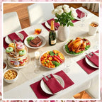 120 Pcs Burgundy Linen-Feel Paper Napkins with Built-in Flatware Pocket, Pocket Linen Napkins Prefolded Cloth Like Paper Napkins Bulk for Silverware Wedding Baby Shower Birthday Bridal Party - Image 6