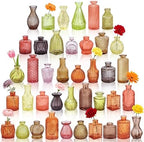 Glass Bud Vases in Bulk Small Mini Colorful Vase for Flowers 40pc by PXDSDXJJWEDDING%EF%BC%86HOMEDECOR