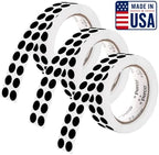 Perco Black Perforated Round Circle Dot Sticker 1/2-Inch Labels — 3 Rolls, 9,000 Stickers—Scrapbooks, Invitations for Cover-Up, Tiny Marking & Minimalist Coding, Strong Adhesive—Made in USA by Perco