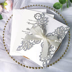 ponatia 25 Pack Laser Cut Wedding Invitations Cards with Envelopes - Image 5
