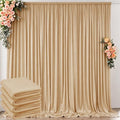 20 ft x 8 ft Thick Champagne Backdrop Curtain for Wedding Parties, 4 Panels 5 ft x 8 ft Wrinkle Free Polyester Champagne Photography Backdrop Drapes, Birthday Party Home Decoration Supplies by Outpain