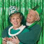 20 Pack Green Streamers Backdrop Jungle Party Decorations Foil Fringe Backdrop Curtains Photo Booth Backdrop for Birthday Dinosaur Animal St Patrick's Day Football Christmas Party Decorations - Image 6