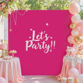 Hot Pink Square Arch Backdrop Cover 6.6x6.6FT, Double-Sided Stretchy Spandex Fabric Fits Square Arch Backdrop Stand, Hot Pink Background Backdrop for Wedding Baby Shower Birthday Party Decorations by Gogoparti
