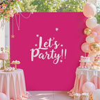 Hot Pink Square Arch Backdrop Cover 6.6x6.6FT, Double-Sided Stretchy Spandex Fabric Fits Square Arch Backdrop Stand, Hot Pink Background Backdrop for Wedding Baby Shower Birthday Party Decorations by Gogoparti