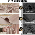 30x10FT Backdrop Curtains with Rod Pockets - Wrinkle Free Photo Stage Backdrop 6 Panels Curtains Drapes for Photography Wedding Party Baby Shower Decorations (Nude Blush) - Image 4