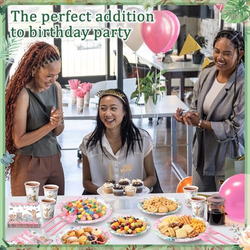 Pickmesh 400 Pcs Safari Birthday Party Supplies Plates and Napkins Serve 50 - Image 4