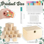 wookidel 72PCS Baby Shower Games Kit, Baby Blocks for Baby Shower - Image 2