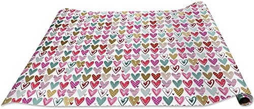 Jillson Roberts All-Occasion Gift Wrap Rolls, Pretty Hearts, Pack of 6 - Image 3