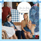 3 Pcs (6/5/4ft) Blue Jean Baby Shower Decorations Blue Jean is on the Way Decor Backdrops for Themed Baby Shower Party Gender Reveal Birthday Party Photo - Image 7