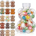 24 Set Graduation Cap Bear Jars Graduation Candy Boxes Containers Plastic Clear Bear Jars with Black Grad Cap and Tassel Grad Gifts Bulk for Party Favors Decorations (200 ml,Clear Eyes) by Gandeer