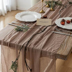 10Pcs Nude Cheesecloth Table Runner 120 Inches for Party Boho Home Decor by KEKETOARRANGE
