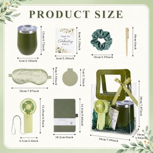 60 Pcs Baby Shower Gifts for Guest, 6 Set Handheld Fan Baby Shower Game Prizes with Notebooks, Pen, Eye Mask, Cup, Mirrors, Hair Brush Gift Bag, Wedding Bridal Shower Game Gifts for Winners - Image 2