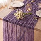12 Pack Dusty Purple Cheesecloth Table Runner 120 Inch Boho Wedding Decor by Fixwal