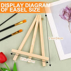 ESRICH 24 Pack 9 Inch Wood Easels, Easel Stand for Painting Canvas - Image 2