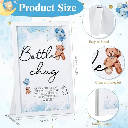 Roowest Bottle Chug Baby Shower Games Favors, Blue, Bear - Image 2
