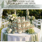 MTLEE 20 Sets Wedding Candle for Guests Sage Green Glass Jars Bridal Favor - Image 6