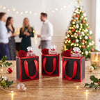 Yeaqee 100 Pcs Mini Paper Gift Bags with Handles Tag, Black, Red - Image 6