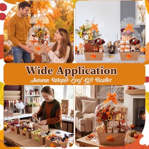 Funnymoom 24 Pack Maple Leaf Fall Thanksgiving Basket for Gifts Empty Bulk - Image 5