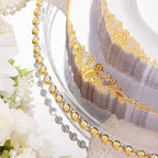 Hioasis 210 Pcs Clear Gold Plates for Party - Image 2