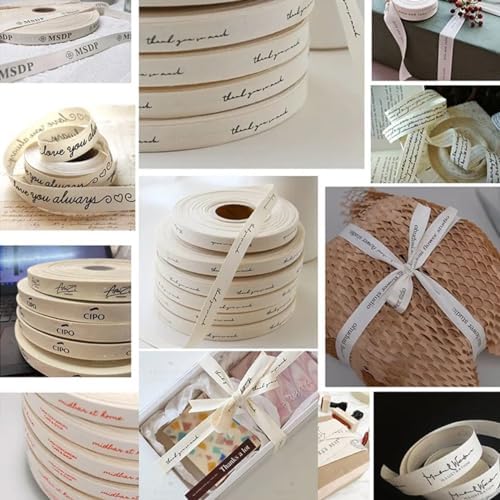 100 Yards/Roll Personalized Twill Contton Ribbon, Personalized Cotton Ribbon, Custom Continuous Print Ribbon for Favors,Customized & Printed Text/Logo Wedding, Baby Shower Favors & Gifts - Image 4