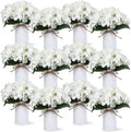 Zeyune White 12 Sets Flower Table Centerpieces, Artificial Hydrangeas by Zeyune