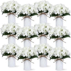 Zeyune White 12 Sets Flower Table Centerpieces, Artificial Hydrangeas by Zeyune