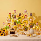 14 Pcs Mini Honeycomb Cupcake Stands,Wood Hexagon Display Holder - Image 6