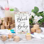 Tatuo 75 Pcs Baby Shower Party Block Games Sign to Decorate,Floral - Image 4