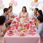 Pink Plates and Napkins Party Supplies Set for 48 Guests - Image 4