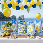 Geyoga 24 Pcs Party Clear Favor Bags with Handles, Capri Lemon - Image 3