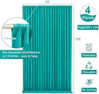 4 Panels Turquoise Backdrop Curtain for Parties Wrinkle Free Photo Backdrops Drapes Background Fabric Decoration for Baby Shower Wedding Birthday Party 20ft(W) x 10ft(H) - Image 5