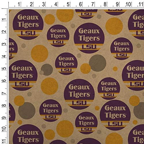 GRAPHICS & MORE Geaux Tigers LSU Premium Kraft Gift Wrap Wrapping Paper Roll - Image 2