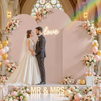 Nude Arch Backdrop Cover Set of 3 Wedding Arch Covers Stretchy Backdrop Baby Shower Birthday Party Arches Cover 7.2FT 6.6FT 6FT Arch Stand Cover Spandex Bridal Shower Decoration - Image 3