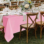 Fitable 8 Pack Pink Tablecloths 60x102 Inch for 6 Ft Rectangle Tables - Image 2
