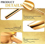 Roshtia 12 Pcs Gold Ice Scoops, Candy Scoops for Buffet Jars, 5 oz - Image 3