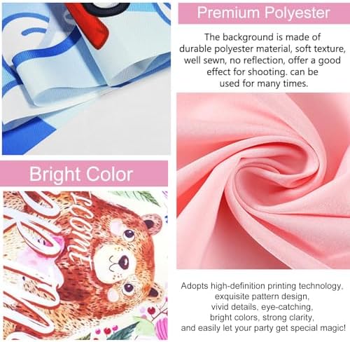 Fabric 9x6ft Bee Baby Shower Photography Background A Sweet Little Bee is on The Way Sweet Honeycomb Sunflower Backdrop Newborn Gender Reveal Party Decor Cake Table Banner Supplies - Image 6