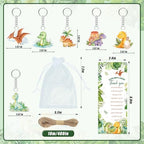 145 Pieces Dinosaur Baby Shower Favors for Guest It's a Boy Ballpoint Pens and Keychains Gifts for Boys Bulk Retractable Baby Shower Pens Gender Reveal Thank You Cards Souvenir Party Favors - Image 3