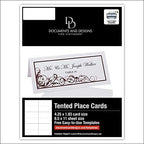 Scribble Vintage Swirl Printable Place Cards, Chocolate, Set of 150 (25 She - Image 6