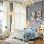 30ft×10ft Wrinkle Free Ivory Backdrop Curtain Drapes, 6 Panels 5ftx10ft Sheer Tulle Chiffon Backdrop Panels Curtains for Wedding Baby Shower Birthday Party Stage Photo Home Decorations - Image 7