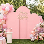 Pink Arch Cover 7.2ft 6.6ft 6ft Spandex Arch Backdrop Cover Set of 3 - Image 2
