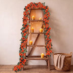 Aneco 8 Pack 64 FT Terracotta Flower Garland Fall Artificial Rose Vines Roses Fake Vine Flowers Plants Party Supplies for Fall Holiday Wedding Garden Craft Art Decoration - Image 5