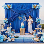 20ft x 12ft Wrinkle Free Royal Blue Backdrop Curtains for Parties, Royal Blue Photo Backdrop Drapes 12FT Long Silky Back Drop Cloth for Wedding Birthday Photography Background Decor - Image 3